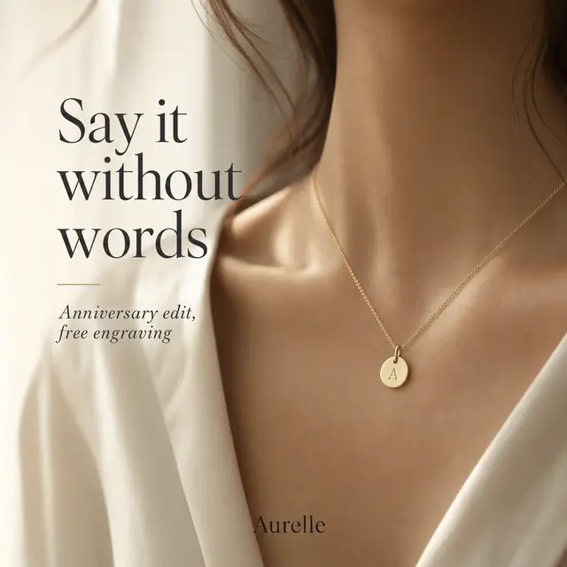 Generated jewelry ad: Say it without words