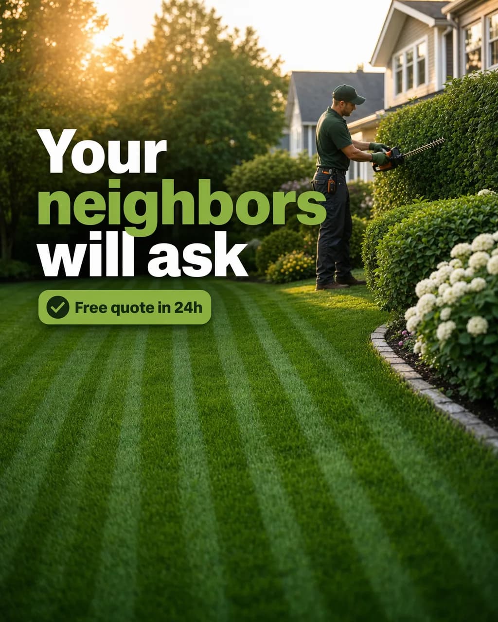 Generated landscaping ad: Your neighbors will ask
